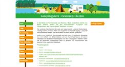 Desktop Screenshot of campingplatz-waldsee.de